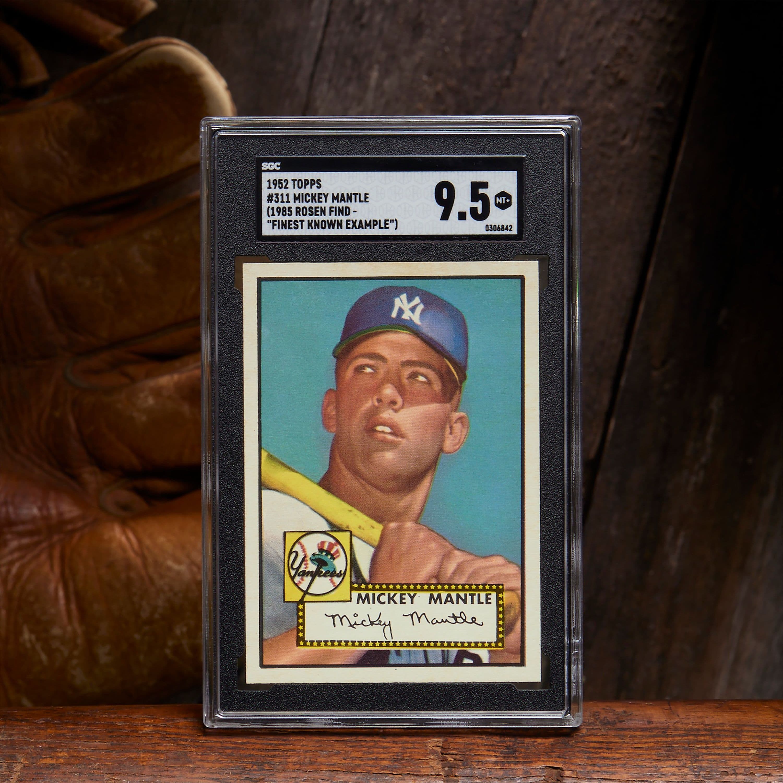 1952 Topps #311 Yankees Outfielder Rookie Card — High‑Grade Slab